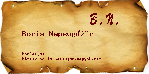 Boris Napsugár névjegykártya